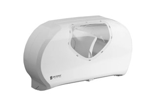 San Jamar R4070WHCL Summit Double Roll Jumbo Toilet Tissue Dispenser - White